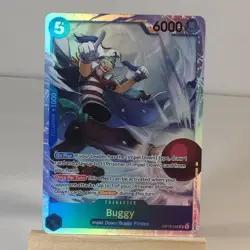 1x Buggy OP16-048 SR The Time of Battle Blue Foil English One Piece NM - Image 1