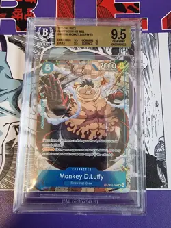 2025 One Piece OP11-058 Monkey D Luffy Treasure Rare (TR) BGS 9.5 GEM MINT - Image 1