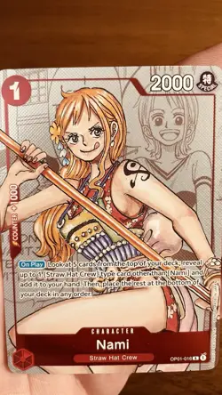 Nami One Piece Card Game OP01-016 R Promo Alternate Art - Image 2