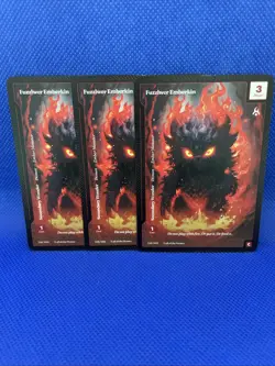 3x Fuzzlwer Emberkin - Wonders of the First - First Edition 336/402 - Image 1