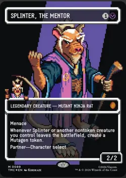 Splinter, the Mentor (0089) (Borderless) (Surge Foil) Commander: Teenage Mutant - Image 1