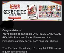 Round 1 x One Piece Collab Promo Pack ✅ CONFIRMED PREORDER - Image 1