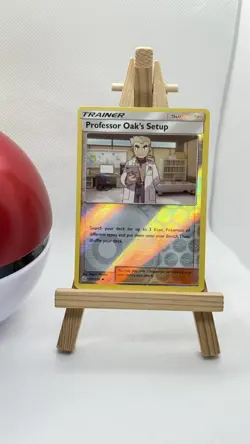 Pokemon Card Professor Oak's Setup 201/236 - Cosmic Eclipse Reverse LP - Image 1