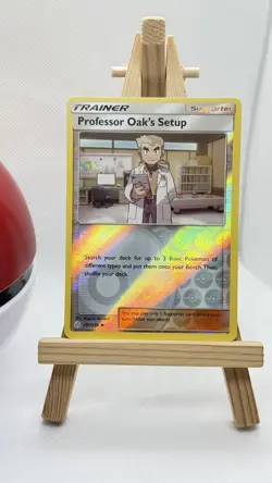 Pokemon Card Professor Oak's Setup 201/236 - Cosmic Eclipse Reverse LP - Image 4
