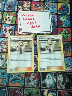 2x Professor Oak's Setup 201/236 - Pokemon Cosmic Eclipse - - Image 1