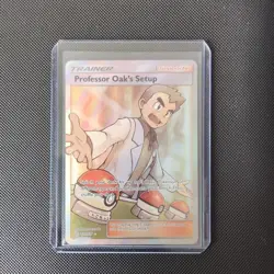 Pokemon TCG Professor Oak's Setup Full Art Ultra Rare Cosmic Eclipse 233/236 - Image 1