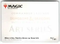 Minsc & Boo Timeless Heroes Art Card Gold Stamped Signature 72 MTG ASCLB S NM - Image 2
