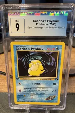 CGC 9 MINT Sabrina's Psyduck Gym Challenge 1st Edition 99/132 Pokemon Card - Image 1