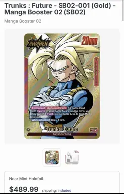 Dragon Ball Super Card Game Fusion World Manga SB02 Gold Leader Future Trunks NM - Image 3