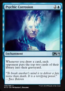 Psychic Corrosion -Foil Light Play MTG Magic 2019 Core Set - Image 1