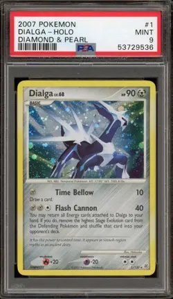 Pokemon Dialga Diamond & Pearl Holo Rare #1 PSA 9 Mint - Image 1