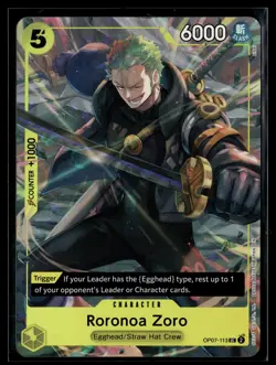 One Piece Promotion Cards #OP07-113 Roronoa Zoro (Illustration Box Vol.3) - Image 1