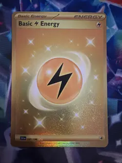 Basic Lightning Energy Gold 257/198 Rare Pokemon Card Scarlet & Violet NM 3 - Image 1