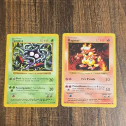 Pokemon TCG Jungle Vintage 2-Card Lot - Tangela Magmar Base Set shadowless - Image 1