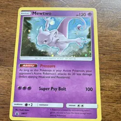 Pokemon TCG Mewtwo SM77 Black Star Promo Holo Basic 120 HP SM Promos Card - Image 1