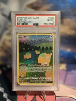 Ditto Crown Zenith Galarian Gallery Holo Card GG22/GG70 PSA 8 NM-MT Pokemon TCG - Image 1