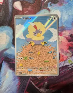 Rufflet 154/086 SV: Black Bolt Illustration Rare Pokemon Card - Image 1