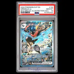 Pokemon Card PSA 10 Greninja ex SVP132 Shrouded Fable SFA Promo FA Holo SIR 2024 - Image 1