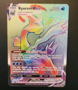 Pokemon - Kyurem VMAX 197/196 Lost Origin Rainbow Secret Rare NM Condition 2022 - Image 1