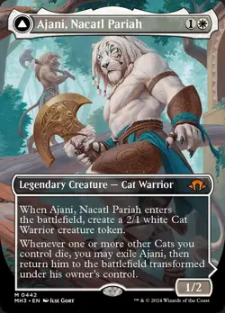 Mtg Ajani, Nacatl Pariah 0442 MH3 Borderless NM - Image 1