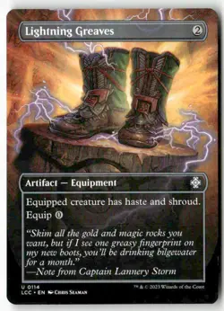 Lightning Greaves Borderless 114 MTG LCC U NM - Image 1