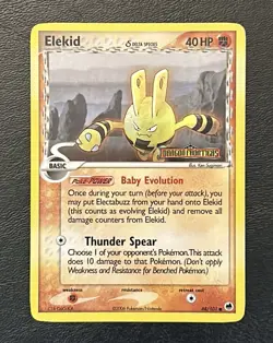 Pokemon TCG Elekid 48/101 2006 EX Dragon Frontiers Reverse Holo Rare Stamped - Image 1