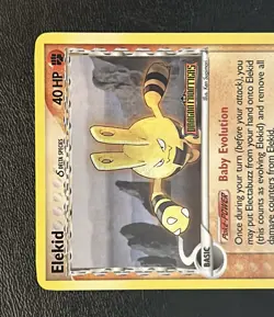 Pokemon TCG Elekid 48/101 2006 EX Dragon Frontiers Reverse Holo Rare Stamped - Image 2
