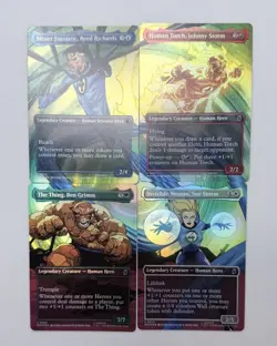MTG Marvel Super Heroes Fantastic 4 Full Extended Art Foil Bundle M/NM - Image 1