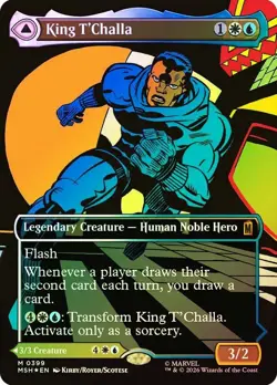 King T'Challa Foil Comic Showcase Marvel Super Heroes NM MTG - Image 1