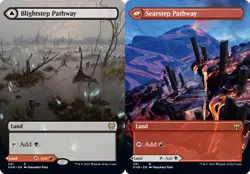 MTG Blightstep Pathway // Searstep Pathway - Foil - Borderless, Light Play, Engl - Image 1