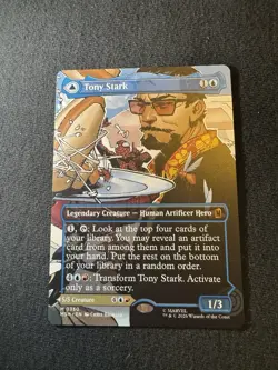 MTG Marvel Super Heroes Tony Stark Borderless 0350 Non-Foil - Image 1