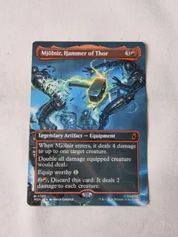 Mjolnir, Hammer of Thor (Borderless) Mythic 0339 Marvel Super Heroes NM -no Foil - Image 1