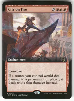 City on Fire (Extended Art) 363 March of the Machine Magic: The Gathering NM - Image 1