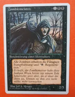 Magic MTG Fourth (4th) Edition GERMAN Foreign ZOMBIE MASTER LP/EX R 1995! - Image 1