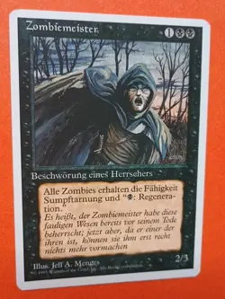 Magic MTG Fourth (4th) Edition GERMAN Foreign ZOMBIE MASTER LP/EX R 1995! - Image 2
