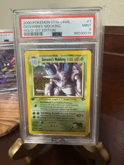 Pokemon Giovanni's Nidoking 7/132 Gym Challenge Holo PSA 9 Mint - Image 1