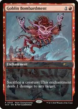 1x Goblin Bombardment - Store Championship Promo MTG - Unique & Misc. Promos - N - Image 1