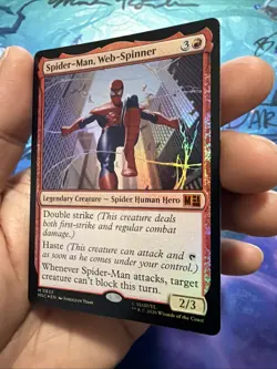 1x Spider-Man, Web Spinner Foil (Commander: Marvel Super Heroes) Mythic 0832 - Image 3