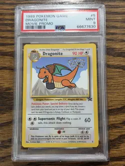 Pokemon Wotc Black Star Promo # 5 Dragonite PSA 9 - Image 1