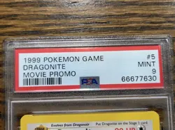 Pokemon Wotc Black Star Promo # 5 Dragonite PSA 9 - Image 3