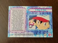 NM! HOLO FOIL Topps Pokemon the Movie 2000 "A Day at Sea" #17 - Image 2