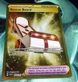 Pokemon Rescue Board 225/167 Gold Secret Rare Twilight Masquerade NM - Image 1