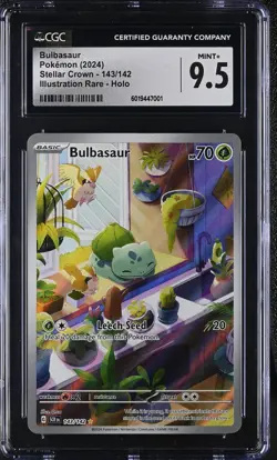 Pokemon Bulbasaur #143/142 English CGC 9.5 2024 Pokemon Stellar Crown - Image 1