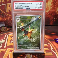2024 POKEMON TWM EN-TWILIGHT MASQUERADE ILLUSTRATION RARE #177 HELIOLISK PSA 10 - Image 1