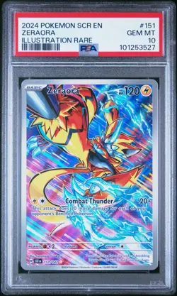 Pokemon Zeraora 151/142 Illustration Rare Sv07: Stellar Crown PSA 10 English - Image 1