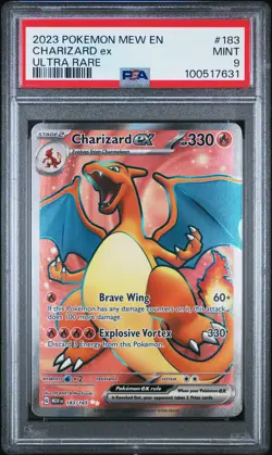 2023 POKEMON MEW EN-151 ULTRA RARE #183 CHARIZARD EX PSA 9 - Image 1