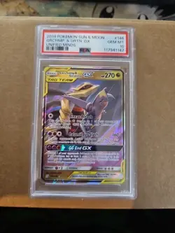 Pokemon PSA 10 2019 Garchomp & Giratina GX #146 Unified Minds Tag Team - Image 1