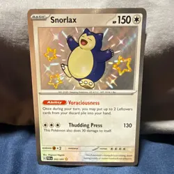Pokemon TCG Snorlax SV: Paldean Fates 202/091 Shiny Rare Holo 150 HP ENG - Image 1