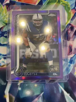 2025 Topps Chrome Football Lot Refractor Pulsar /75 Inserts Near Mint. - Image 4