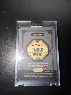 2025 Wild Card 5 Card Draw Patrick Mahomes 1/1 Gold Border - Image 2